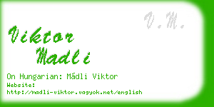viktor madli business card